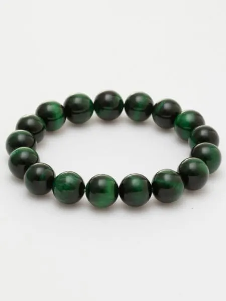 3A Grade 12mm Green Tiger Eye Bracelet