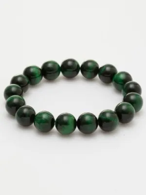 3A Grade 12mm Green Tiger Eye Bracelet