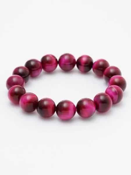 3A Grade 12mm Rose Tiger Eye Bracelet