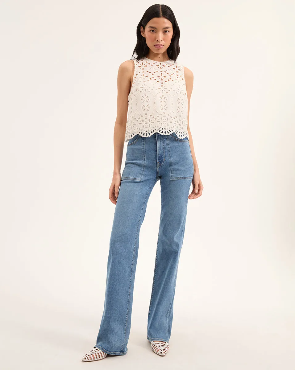 Adelyn Cotton Eyelet Tank