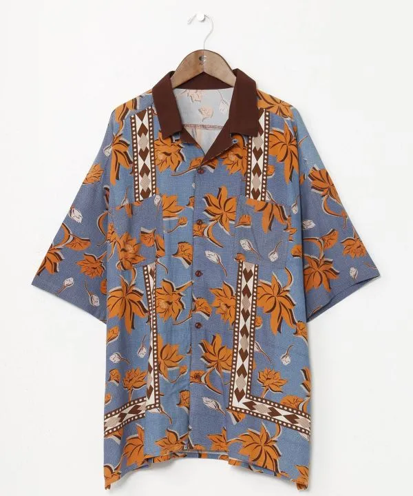 African Inspired Men's Open Collar Shirt