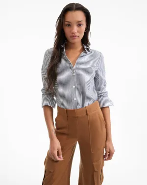 Amelia Striped Button-Down Shirt