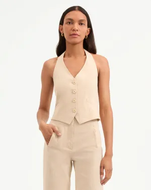 Arabella Metallic Pinstripe Vest