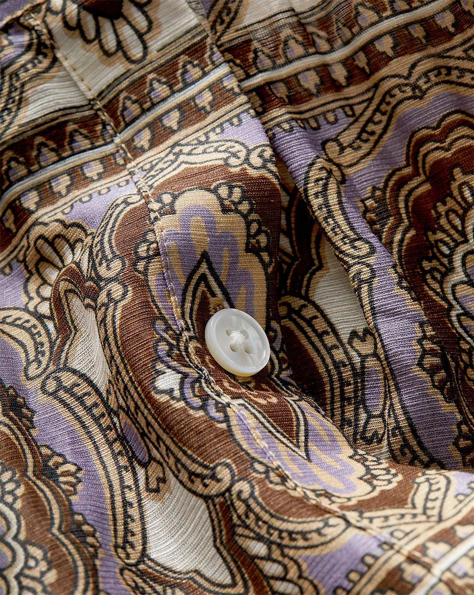 Ashlynn Silk-Linen Blouse