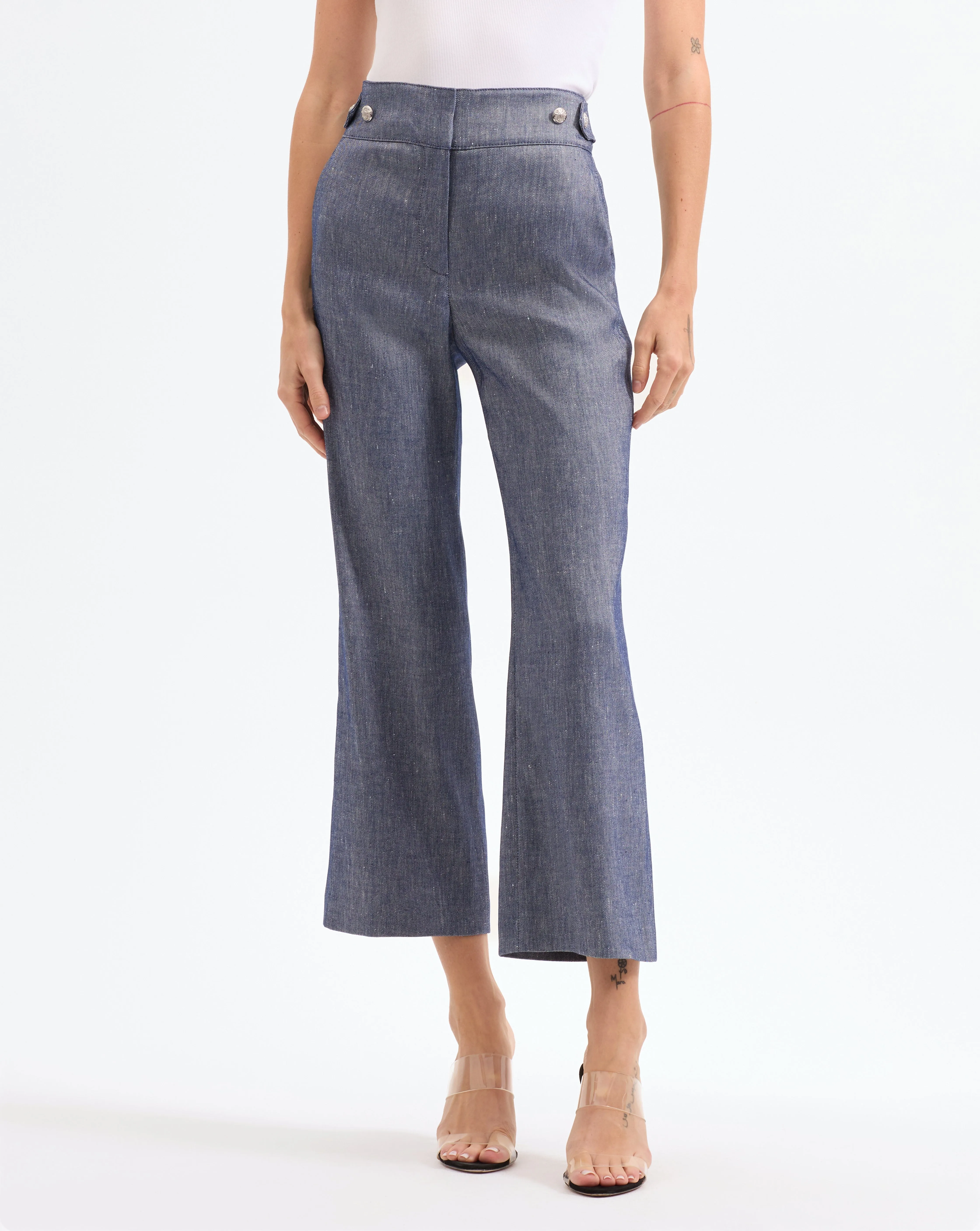 Aubrie Cropped Wide-Leg Pant