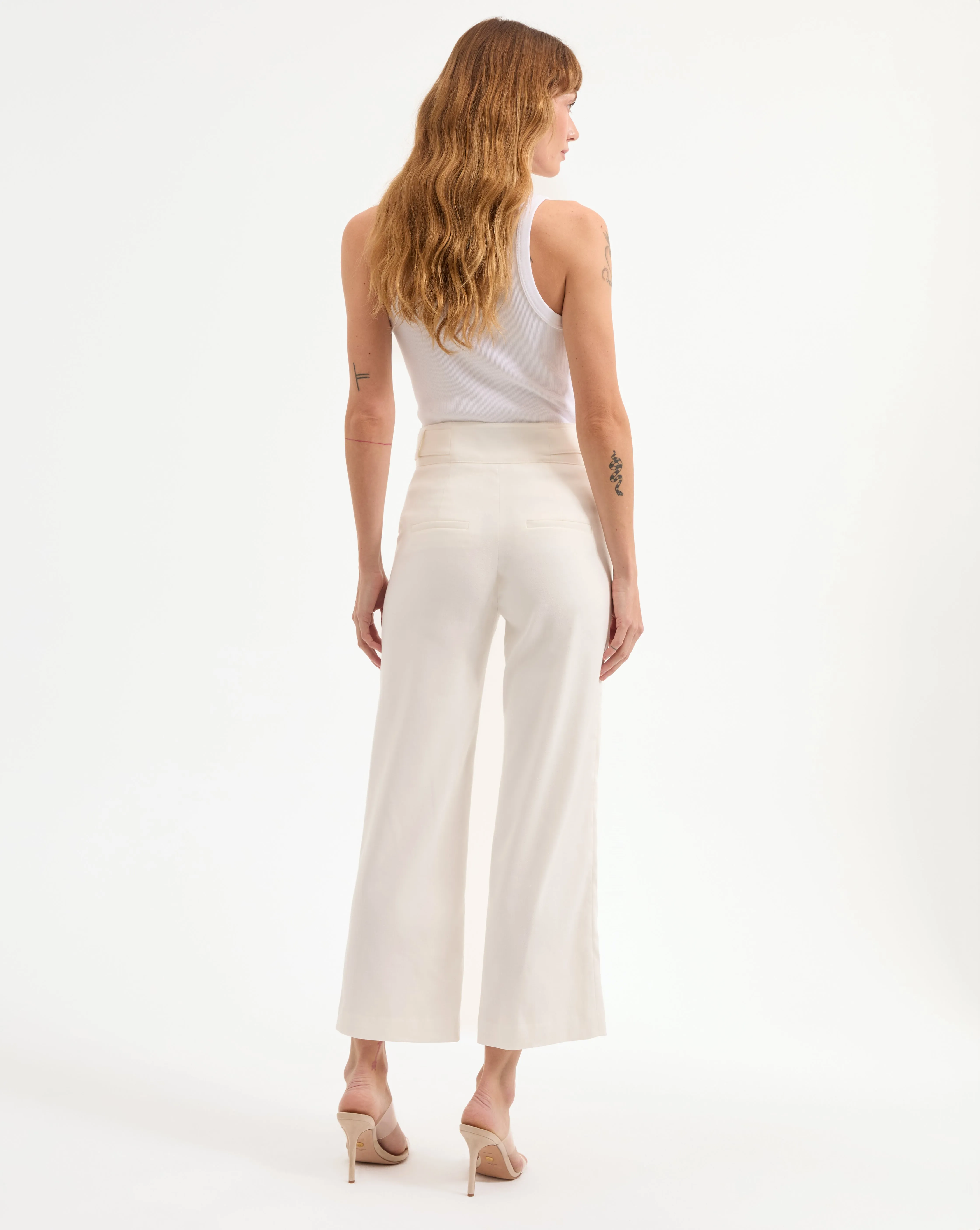 Aubrie Cropped Wide-Leg Pant