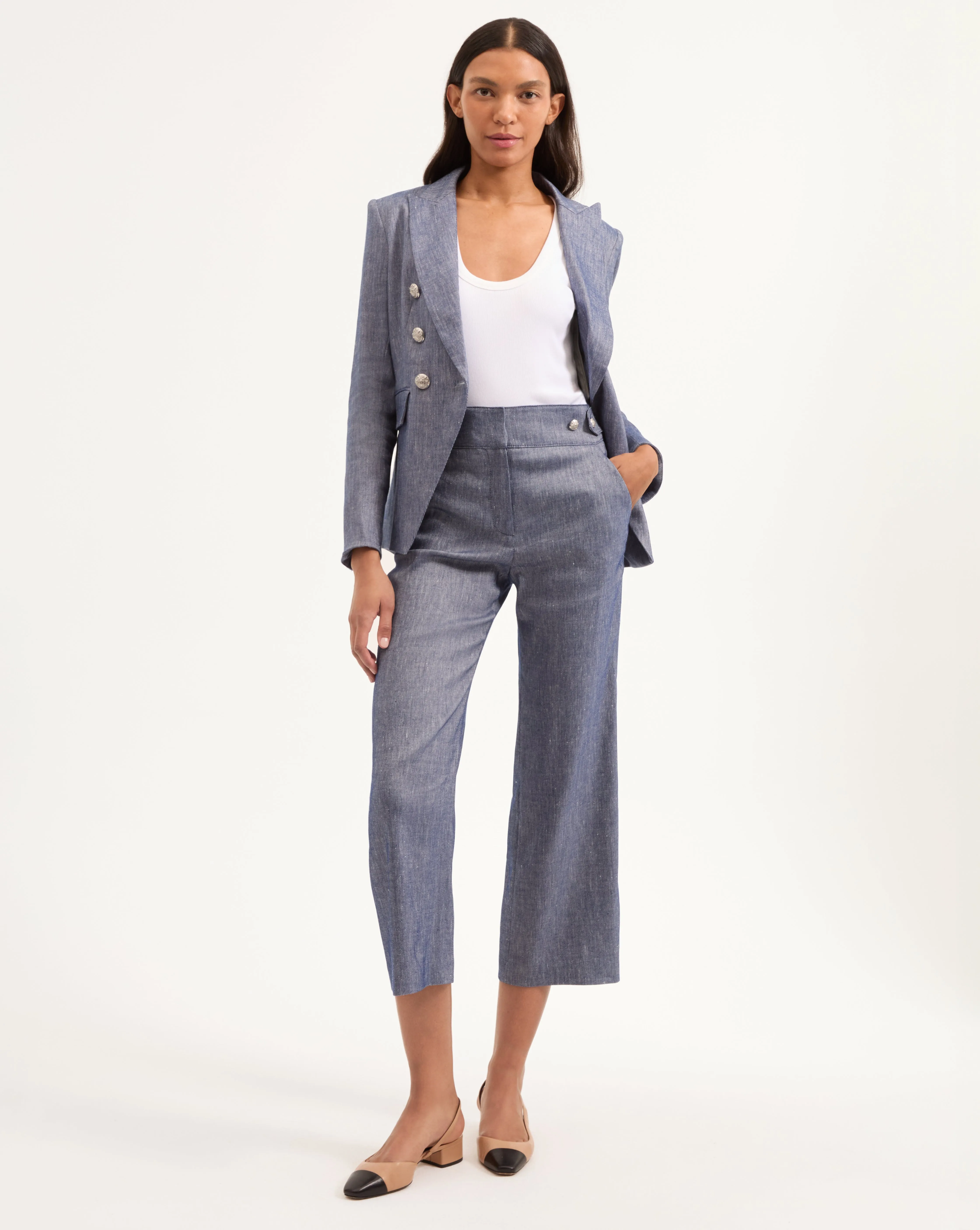 Aubrie Cropped Wide-Leg Pant