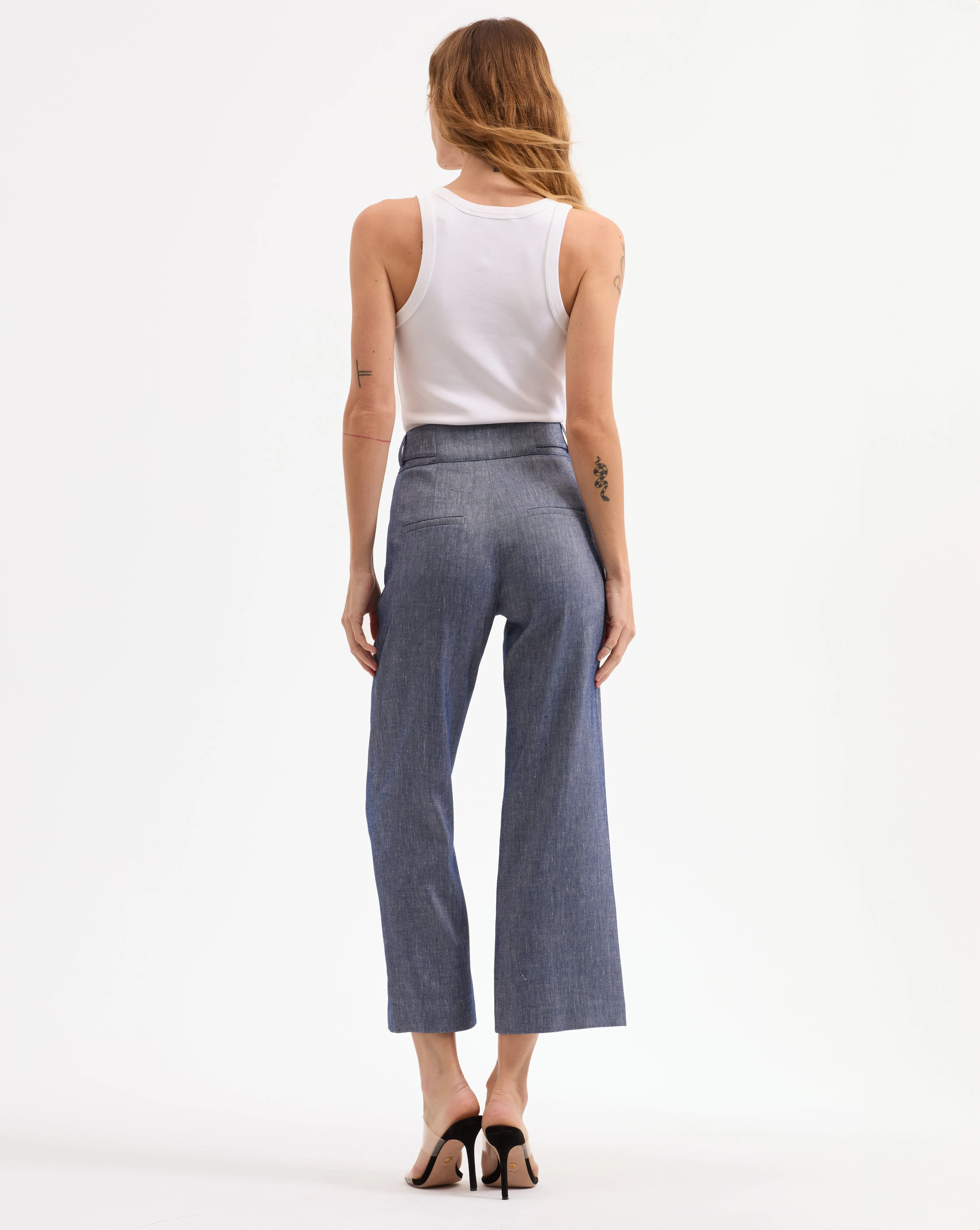 Aubrie Cropped Wide-Leg Pant