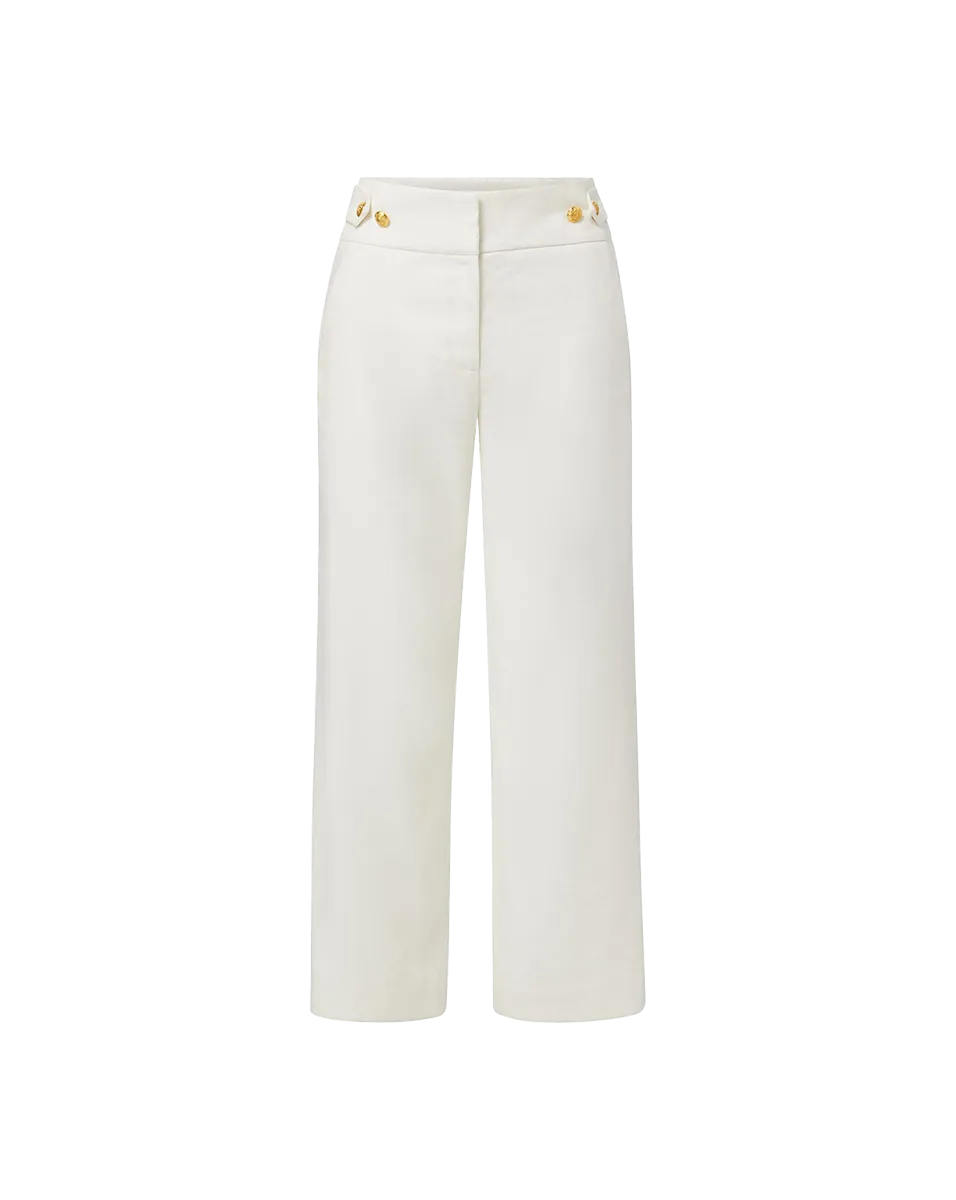 Aubrie Cropped Wide-Leg Pant