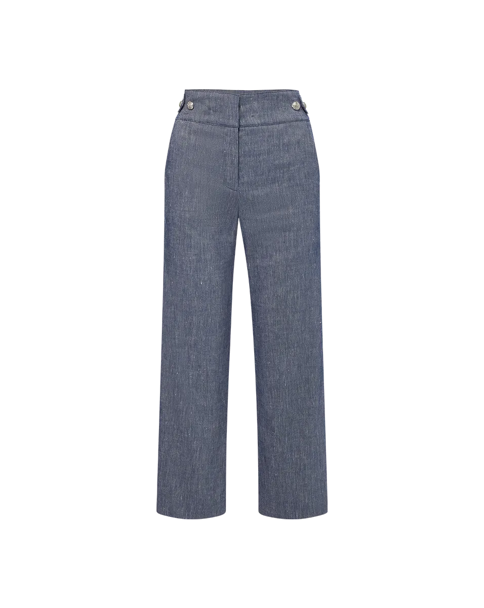 Aubrie Cropped Wide-Leg Pant