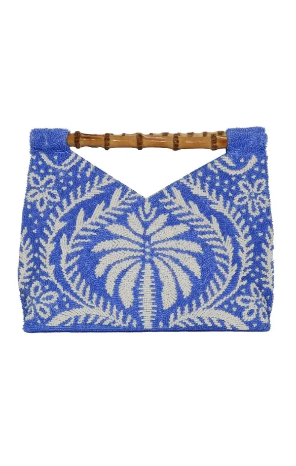 Bamboo Handle Beaded Bag