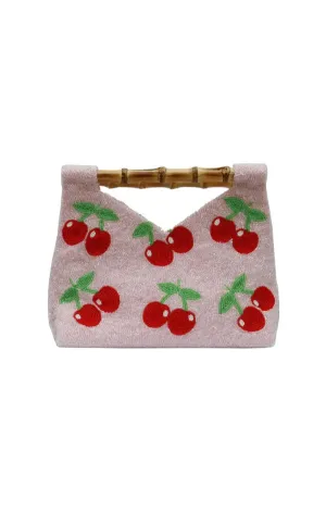 Bamboo Handle Beaded Bag