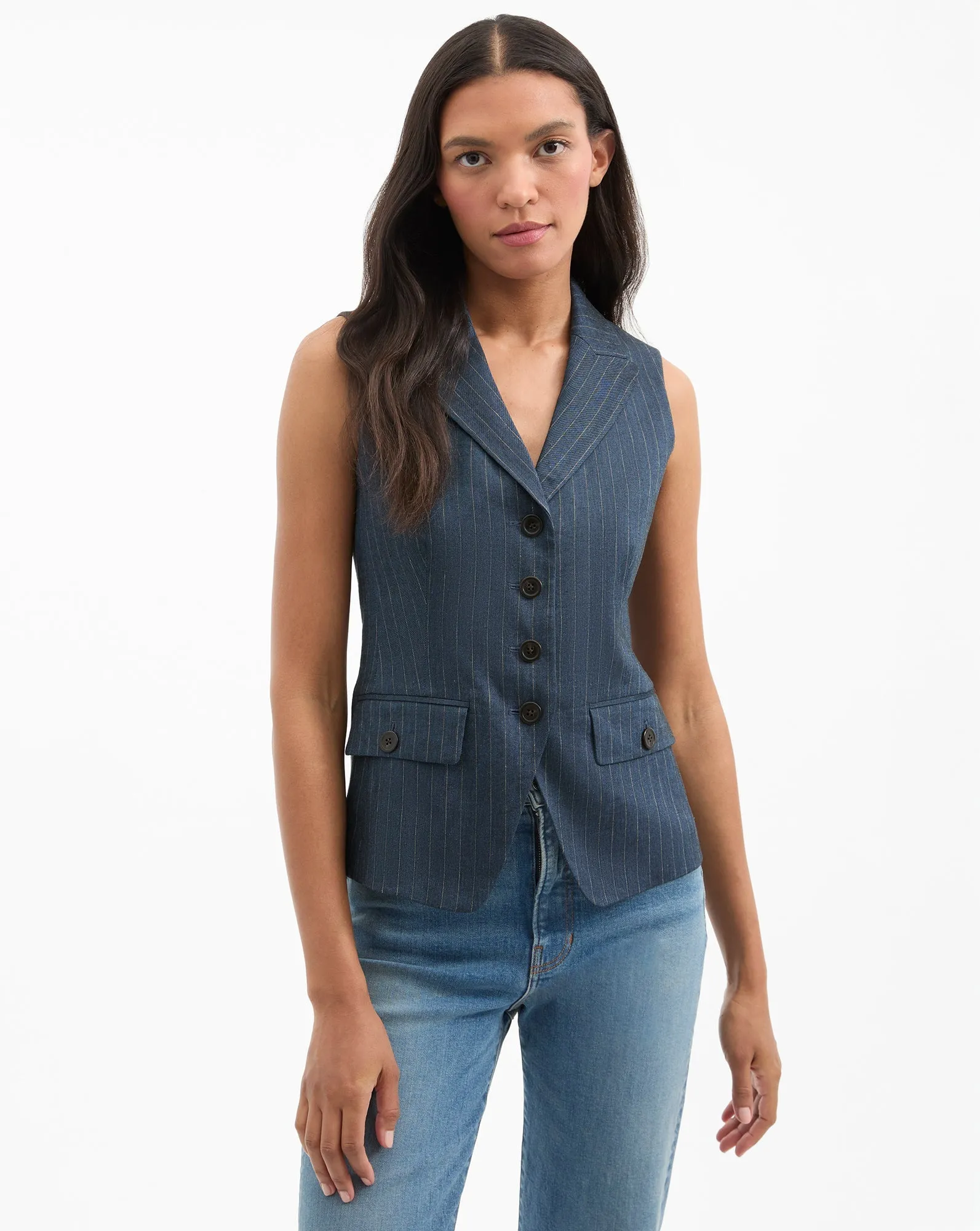 Benny Pinstripe Vest