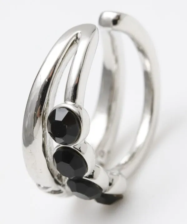 Black Rhinestone Ear Cuff