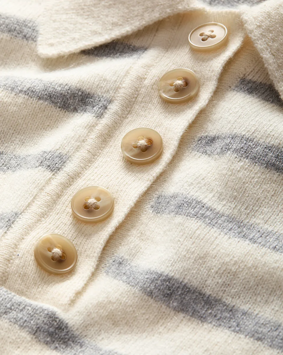 Brandt Striped Cashmere Polo
