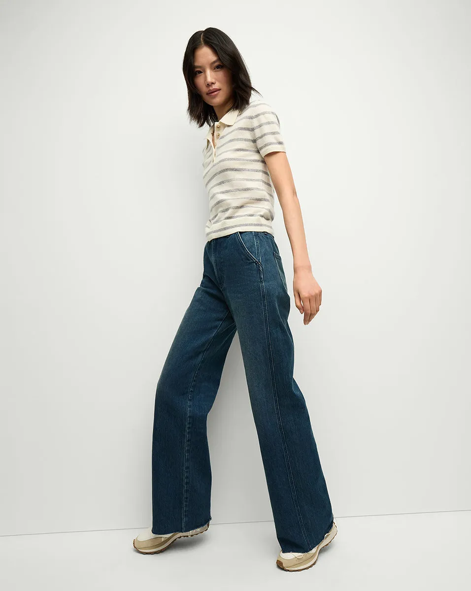 Brandt Striped Cashmere Polo
