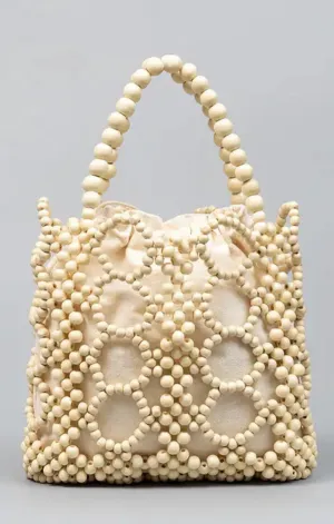Carmen Wood Beaded Bag