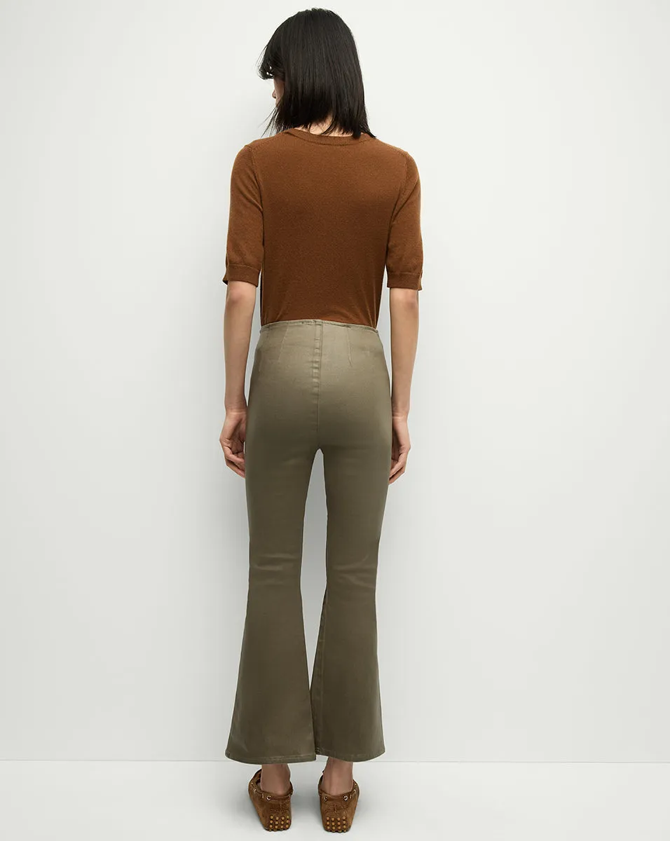 Carson Coated Off-Duty Kick-Flare Jean