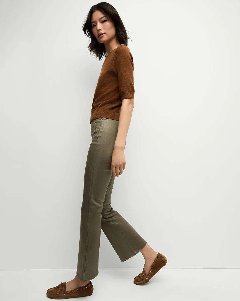 Carson Coated Off-Duty Kick-Flare Jean