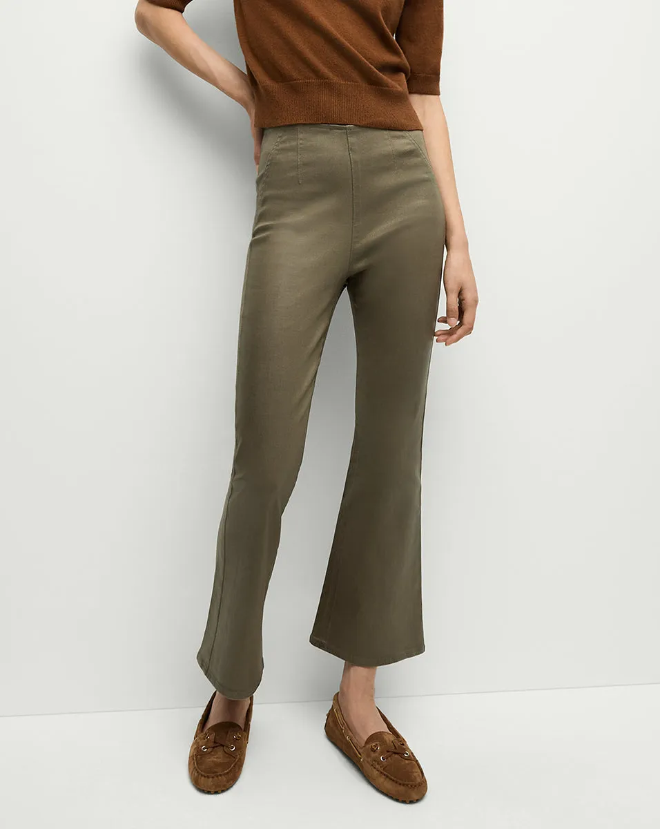 Carson Coated Off-Duty Kick-Flare Jean