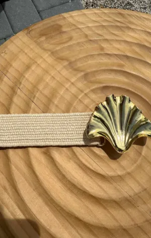 Clamshell Belt with Interchangeable Buckle