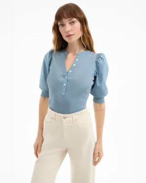 Coralee Puff-Sleeve T-Shirt