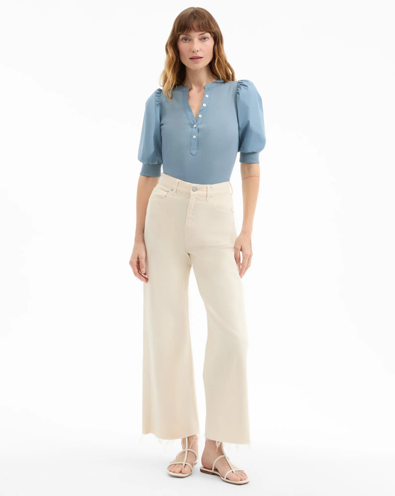 Coralee Puff-Sleeve T-Shirt