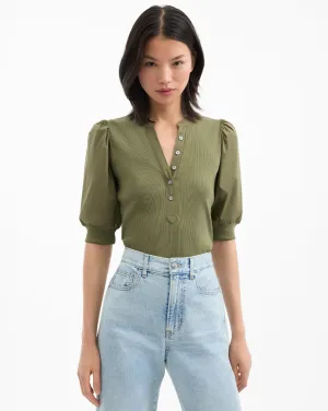 Coralee Puff-Sleeve Tee