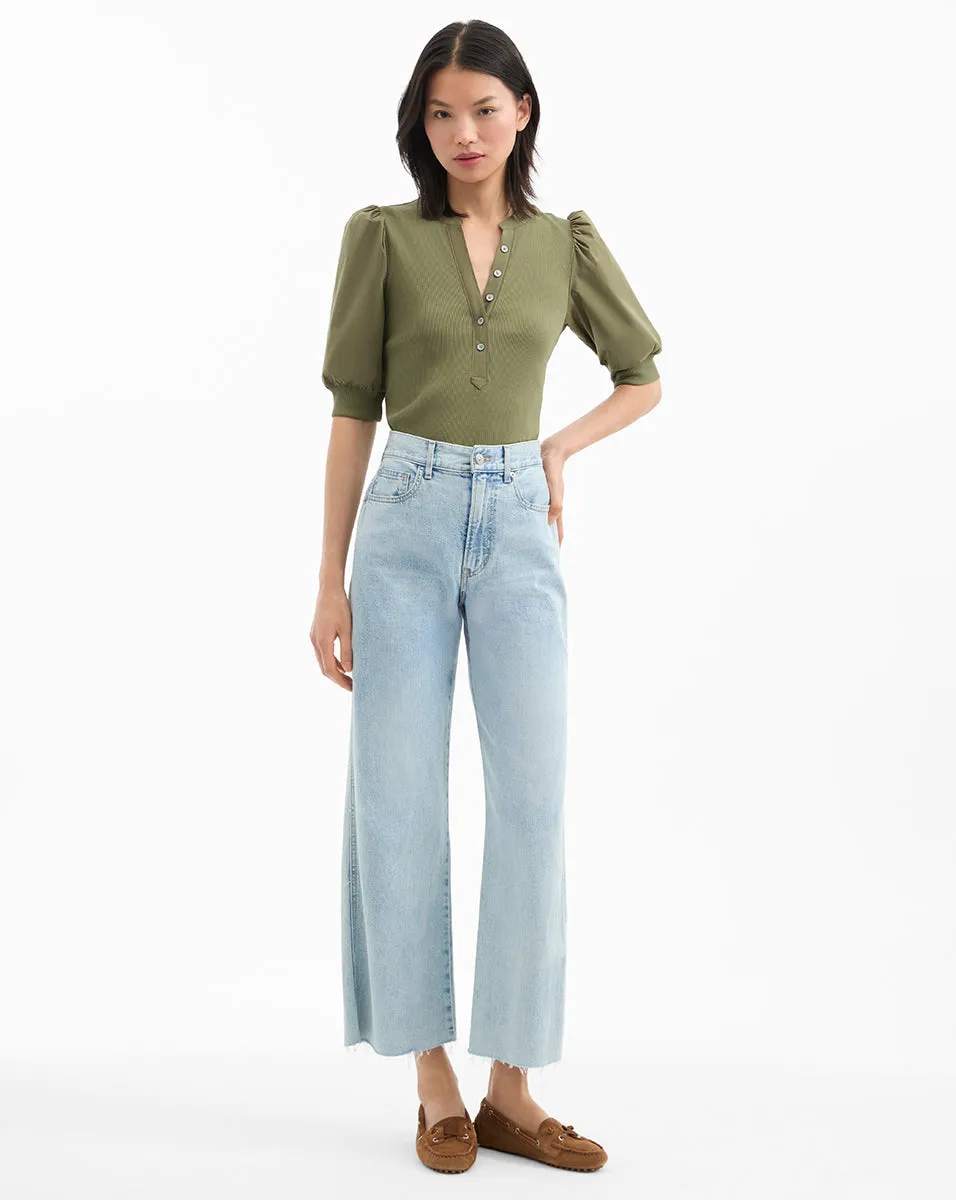 Coralee Puff-Sleeve Tee