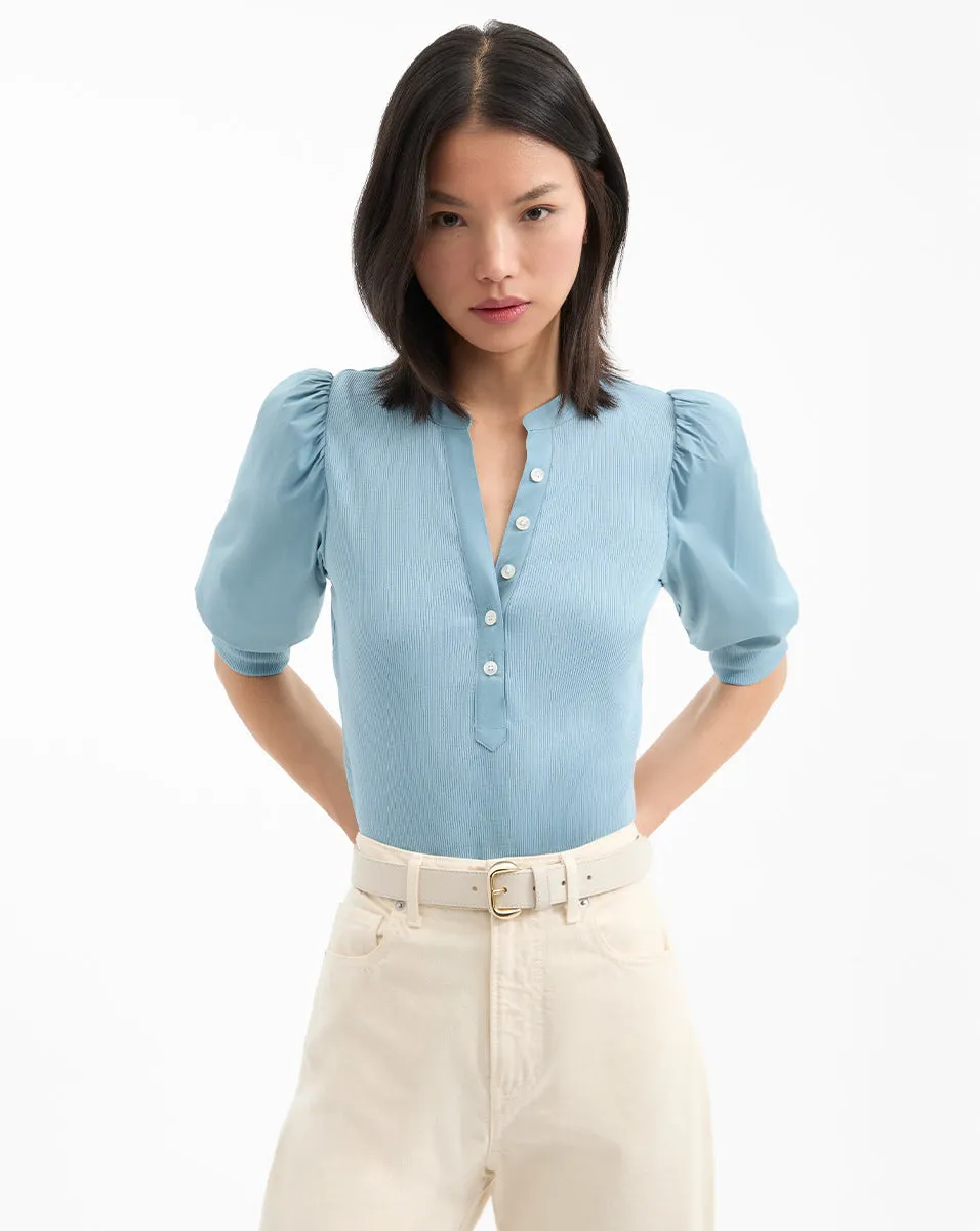 Coralee Puff-Sleeve Tee