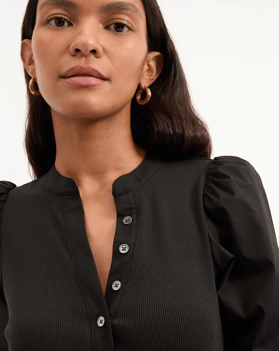 Coralee Puff-Sleeve Top