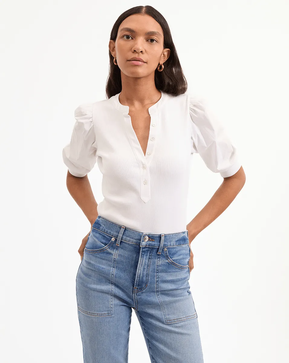 Coralee Puff-Sleeve Top
