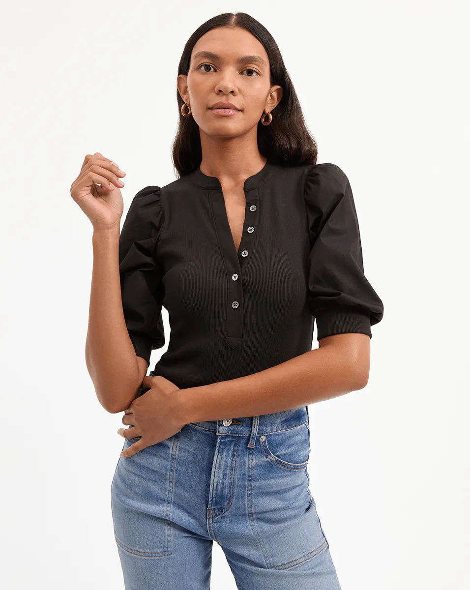 Coralee Puff-Sleeve Top