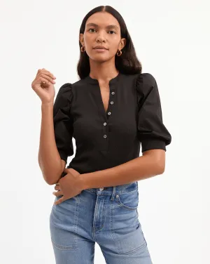 Coralee Puff-Sleeve Top