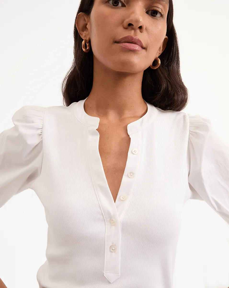 Coralee Puff-Sleeve Top