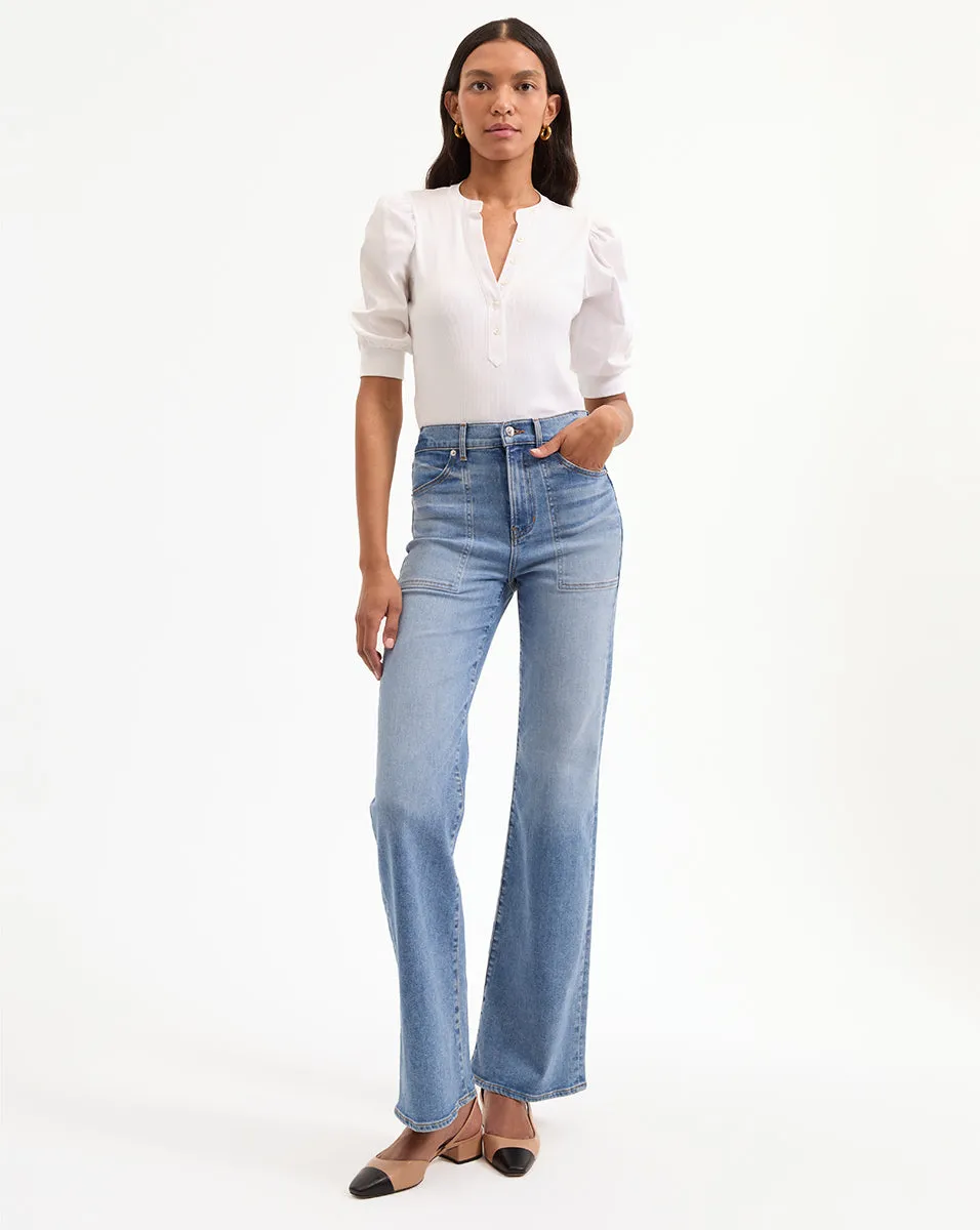 Coralee Puff-Sleeve Top