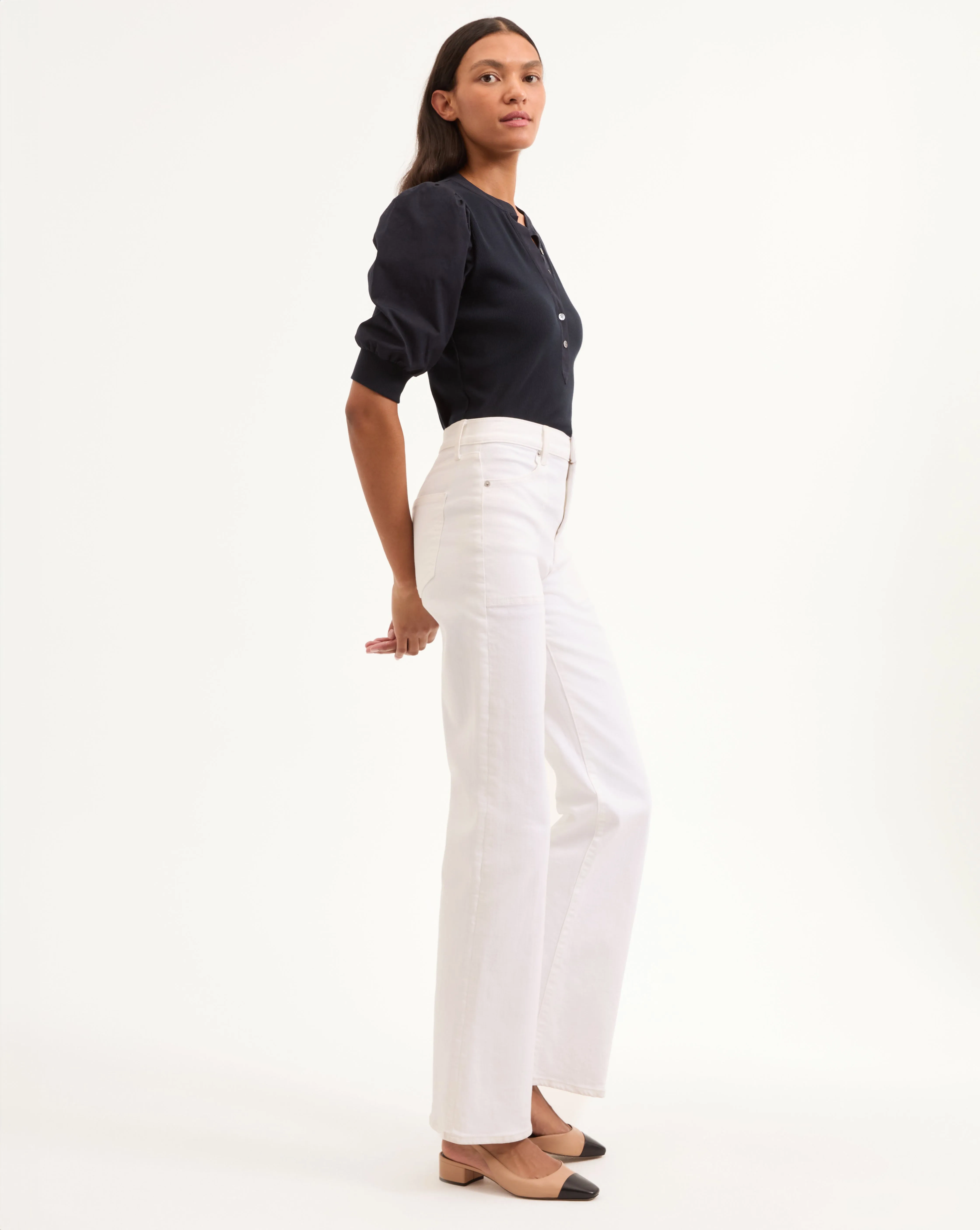 Crosbie Slim Wide-Leg Jean