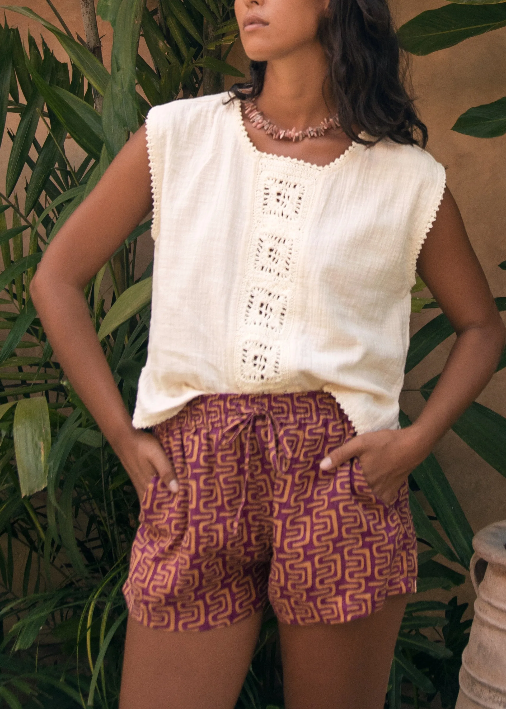DAY BREAK LINEN SHORT - RUST