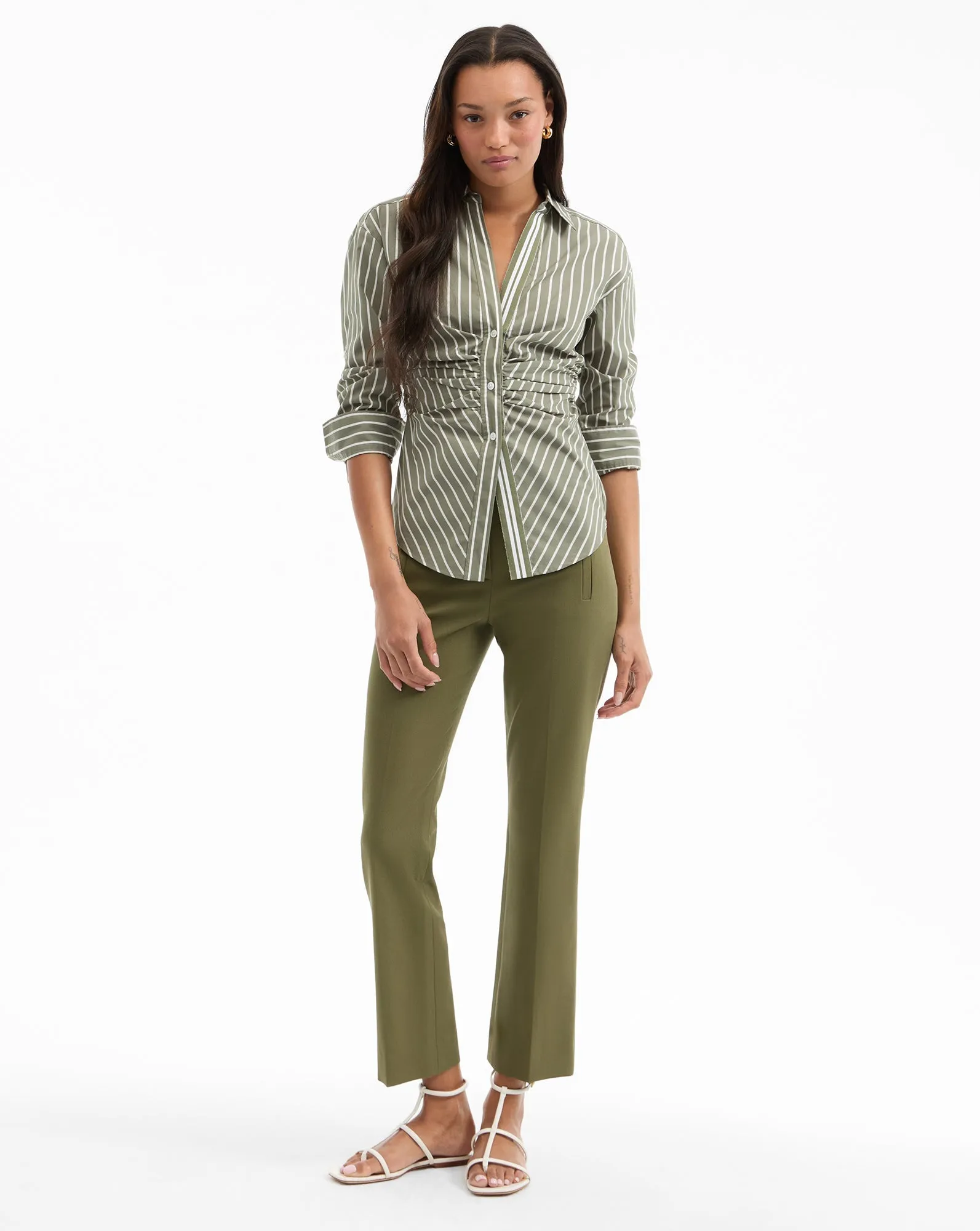 Devra Striped Button-Down Shirt