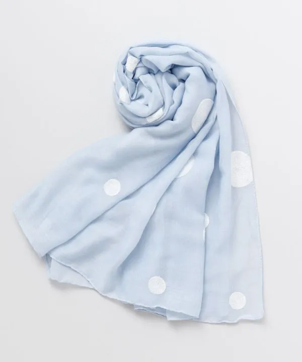 Dot Embroidery Scarf