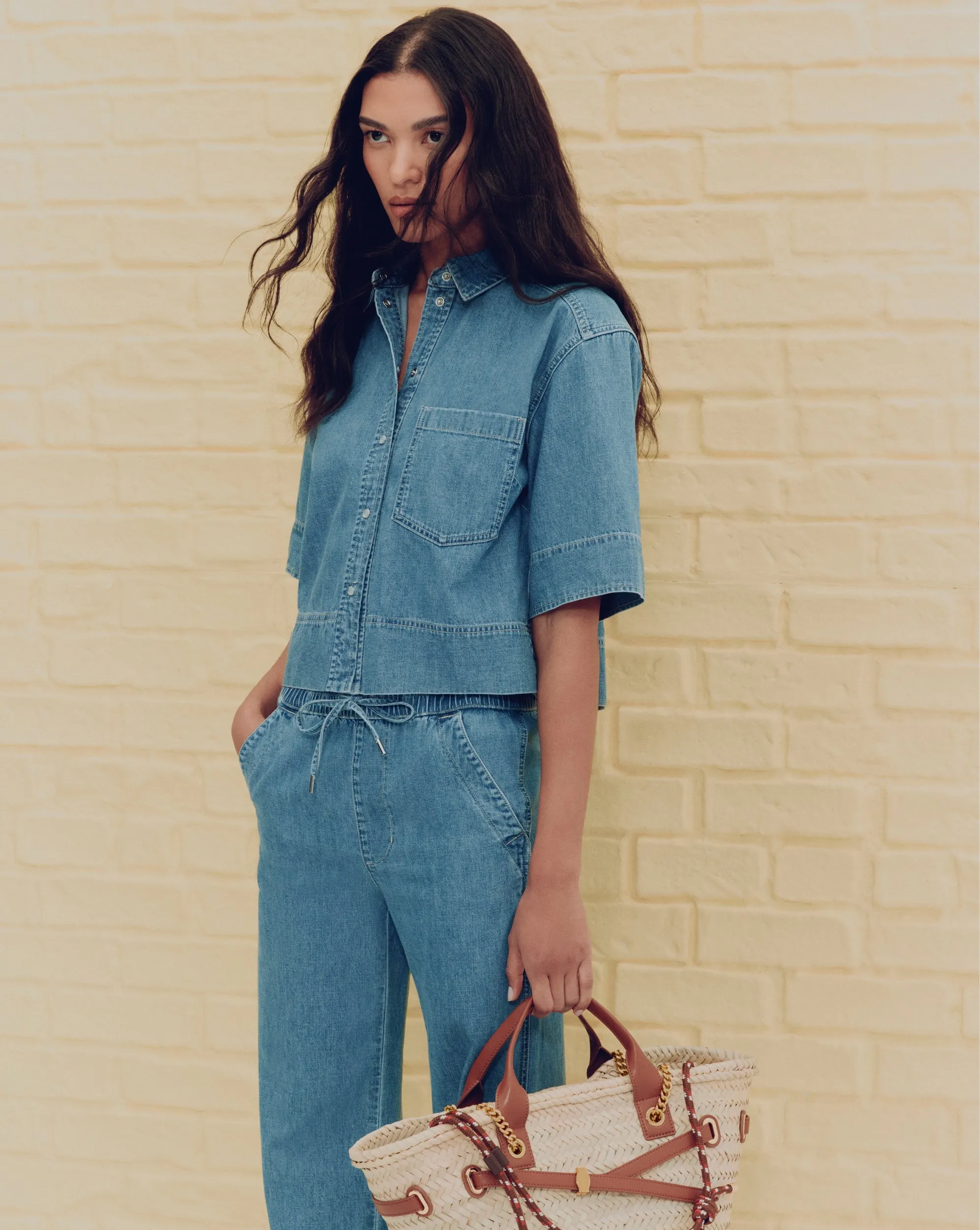 Dunford Wide-Leg Drawstring Pant