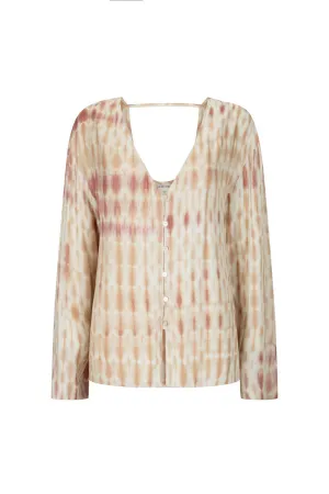 DUSK SKY TIE DYE TOP - MAUVE