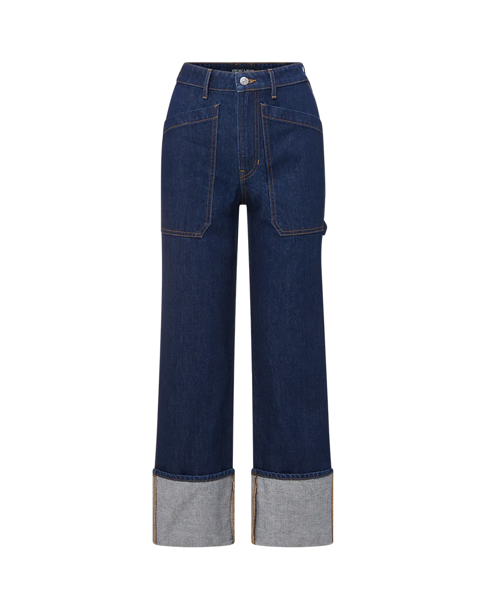 Dylan Cuffed Cargo Straight-Leg Jean