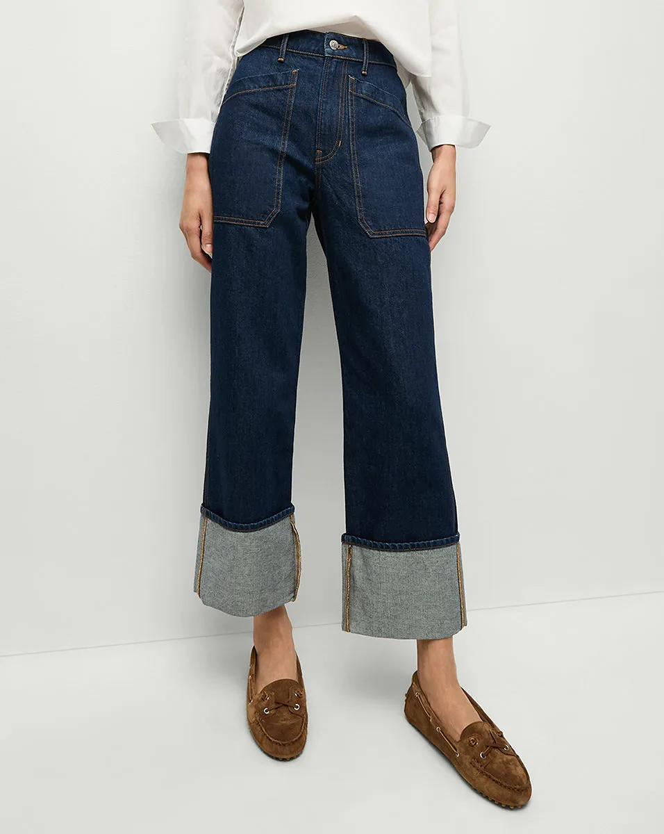 Dylan Cuffed Cargo Straight-Leg Jean