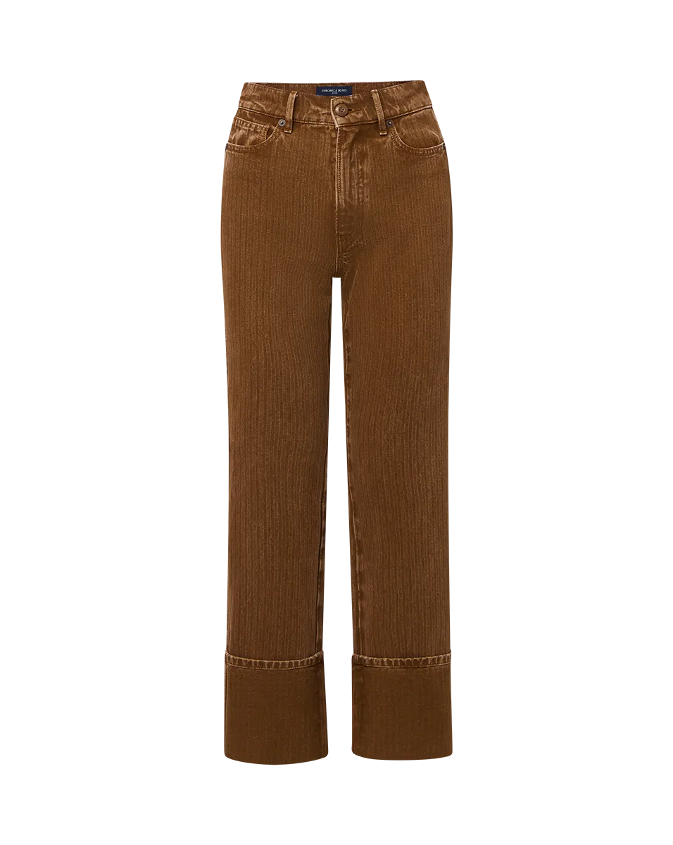 Dylan Cuffed Straight-Leg Pant