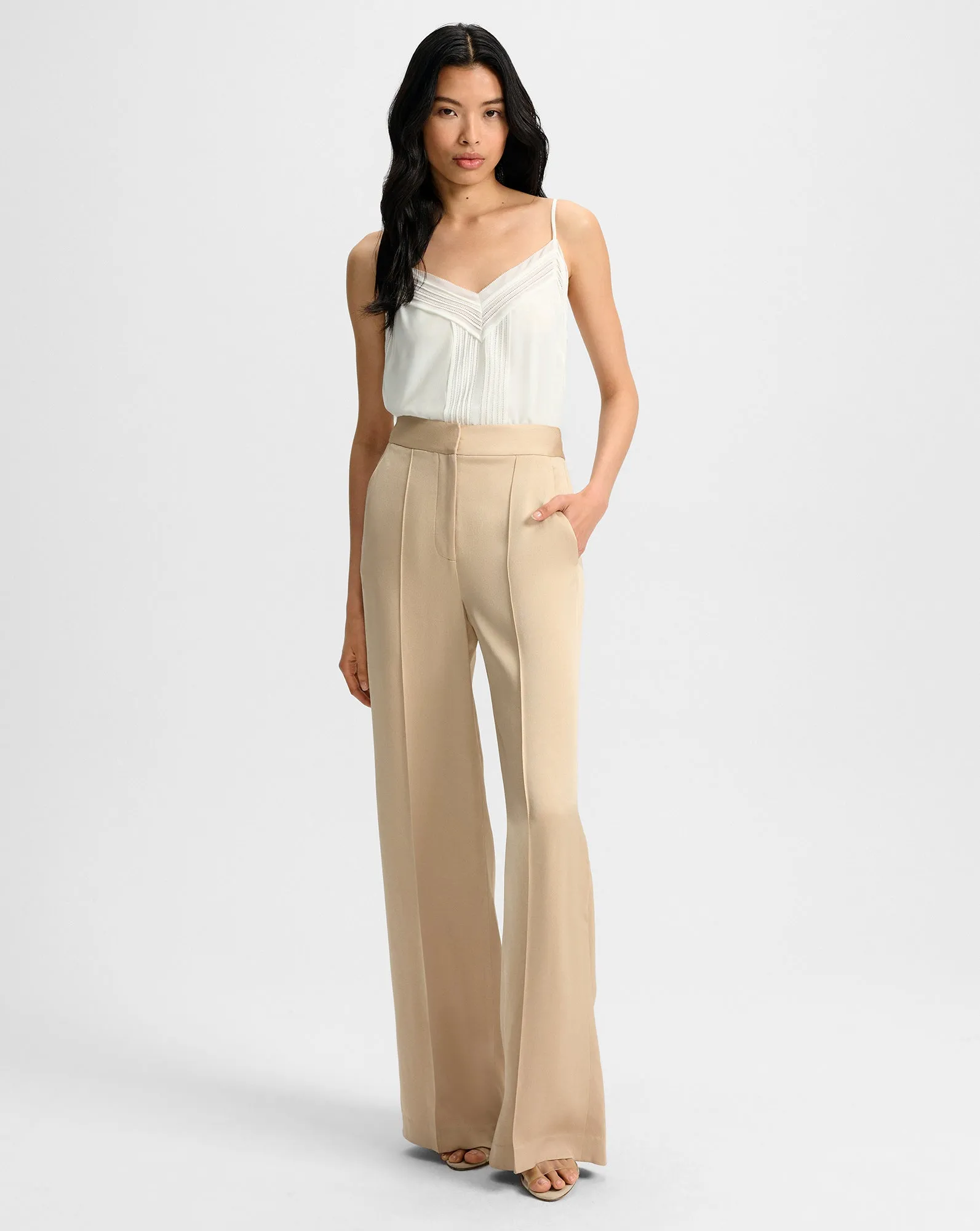 Edia Satin Wide-Leg Pant