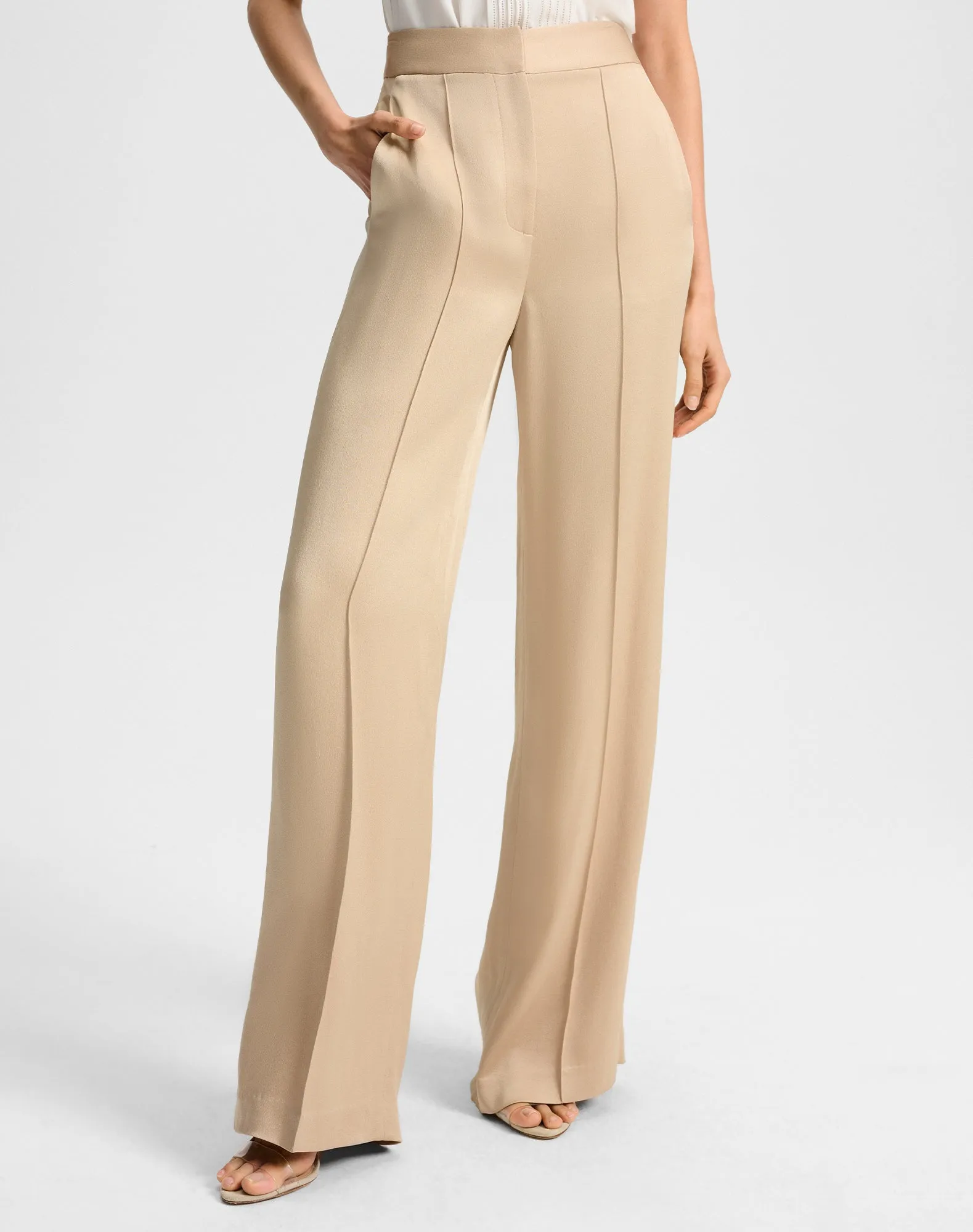 Edia Satin Wide-Leg Pant