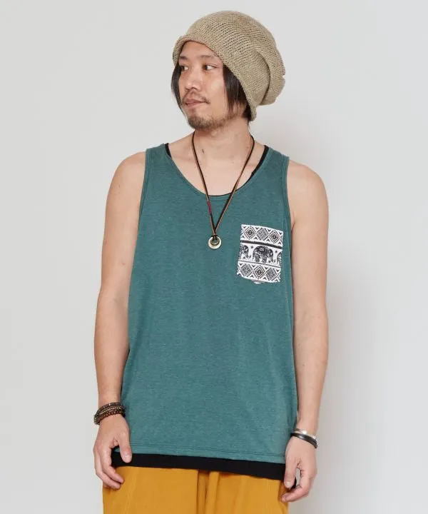 Elephant Pocket Tank Top