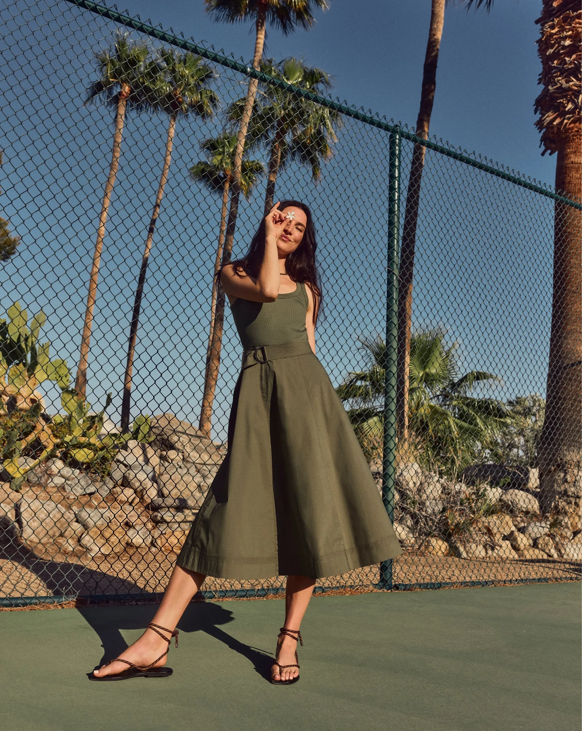 Ennis Belted Midi Dress
