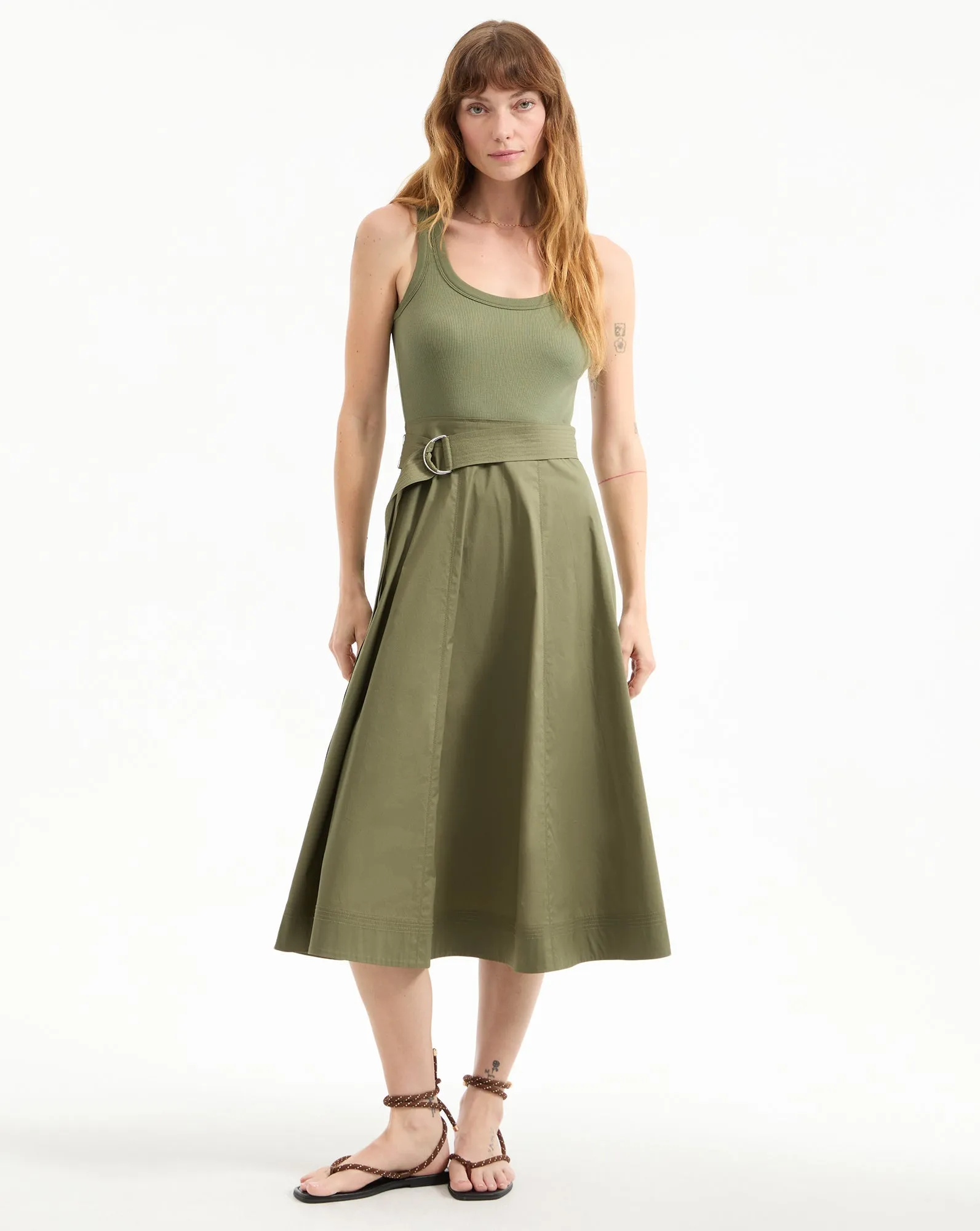 Ennis Belted Midi Dress